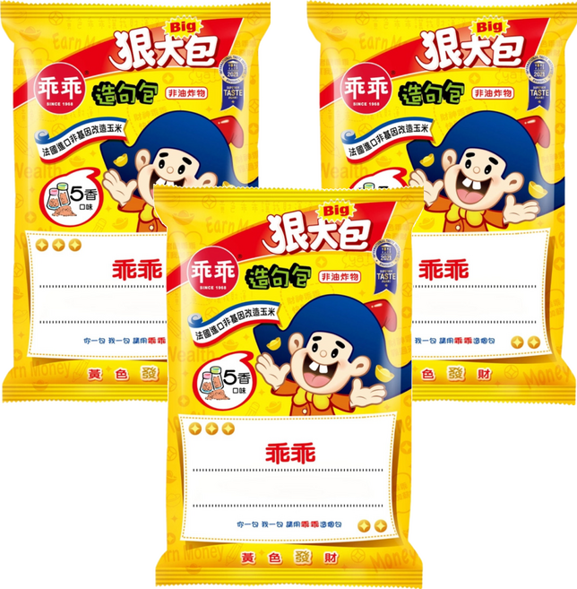 乖乖 玉米脆條 五香口味, 80g, 3包