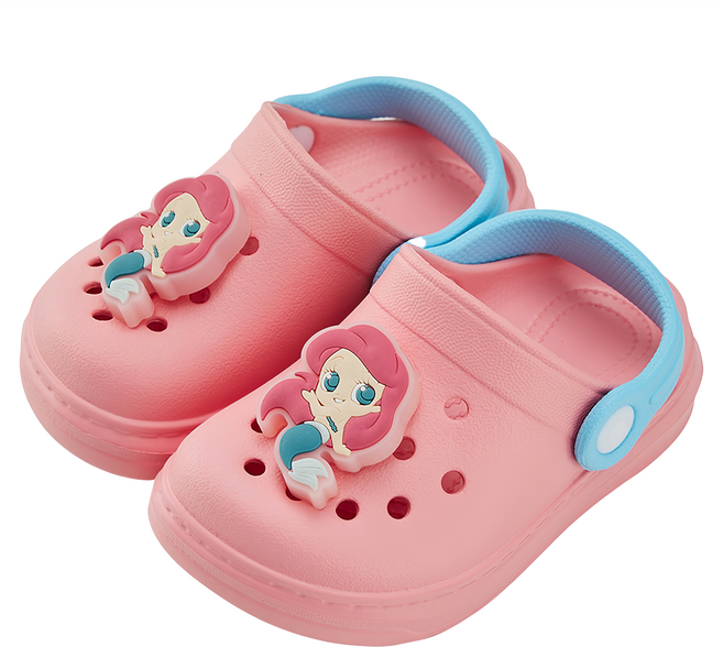 BORUI 柏睿鞋業 兒童款 電燈飾釦洞洞涼鞋 造型防水園丁鞋