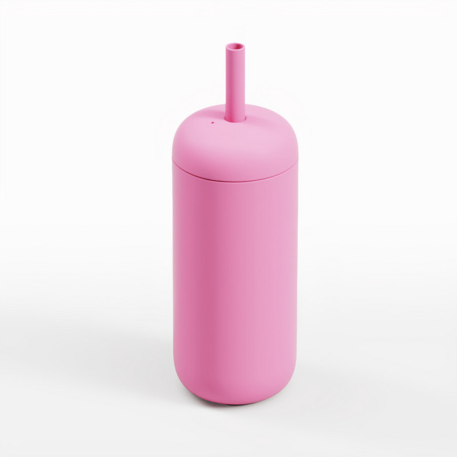 Bink Day Tumbler 吸管瓶蓋 陶瓷保溫瓶 17oz, Bubblegum, 500ml, 1個