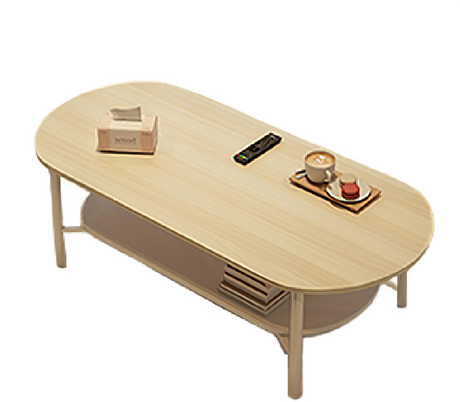 FANCY LIFE 雙層茶几桌 100 x 50cm, 木紋色