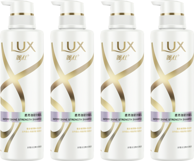LUX 麗仕 洗髮乳 柔亮強韌, 750g, 4瓶