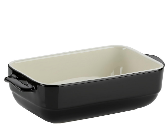 kela Malin 雙耳長方陶製烤盤 墨黑色, 1個