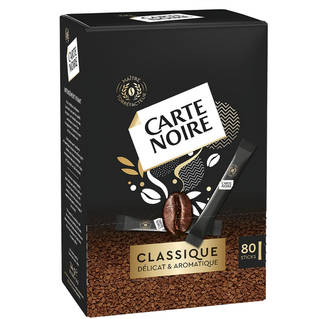 CARTE NOIRE 經典黑卡咖啡隨手包, 1.8g, 80條, 1盒