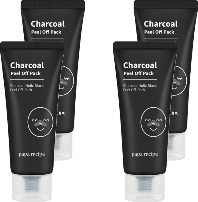 papa recipe 活性炭黑膠鼻膜 含25 000ppm木炭粉, 1條, 4條