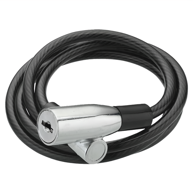SKORPION 蠍牌 鋼纜鎖 8 x 1000mm, 黑色 + 銀色, 1個