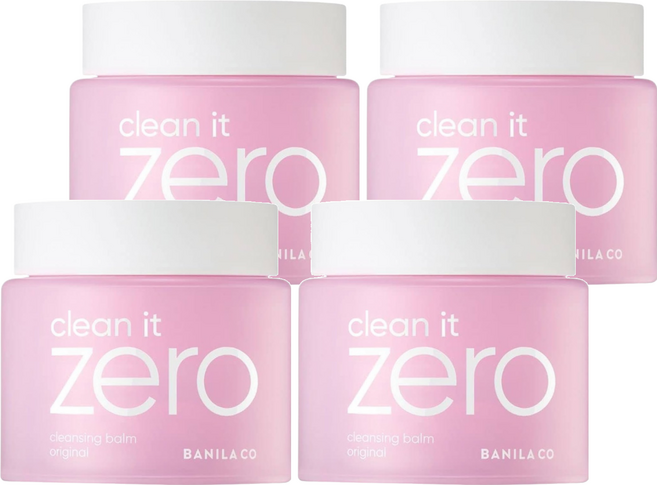 BANILA CO 芭妮蘭 台灣公司貨 ZERO零感肌瞬淨卸妝霜 經典潤澤, 180ml, 4罐