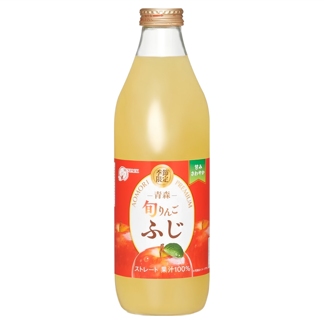 Sunpack 日本青森旬富士蘋果汁, 1瓶, 1L