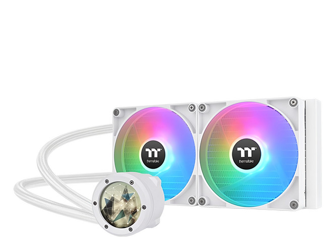 thermaltake 曜越 TH280 V2 Ultra ARGB Sync 主板連動 2.1吋液晶冷頭, 白色, 1個