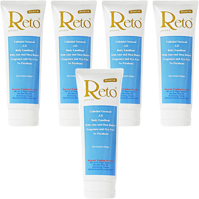 Reto 原型燕麥膠體AD身體滋潤乳液, 5條, 240ml