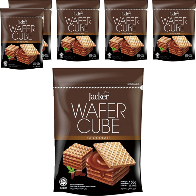 Jacker 巧克力方形威化酥, 150g, 6包