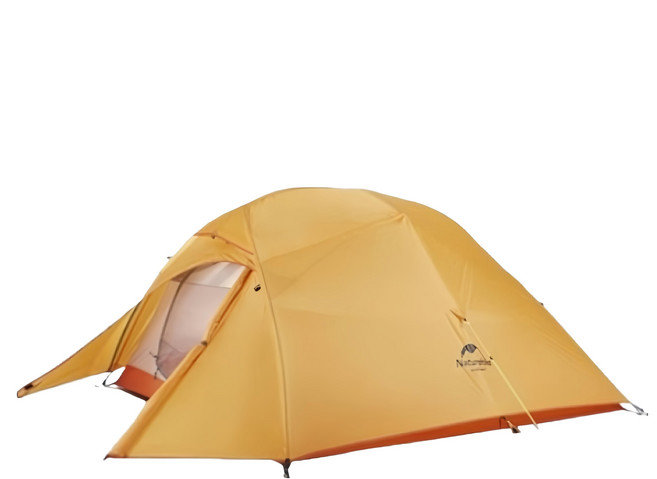 Naturehike 挪客 升級版 雲尚1極輕量210T抗撕格子布單人帳篷 附地席 NH18T010-T 295 x 110 x 100cm 1.5kg, 橘色, 1人