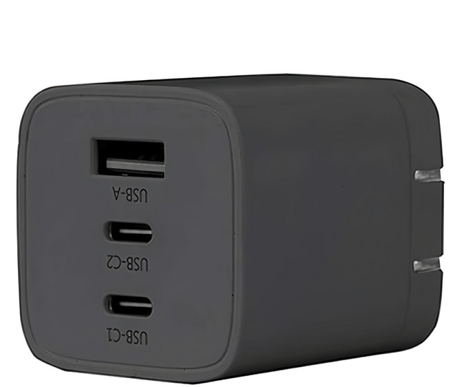 Wephone 氮化鎵65W 1A2C快速充電器 12個月保固 PD+QC智慧配對, 黑色, 1個