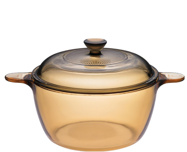 Corelle Brands 康寧餐具 Visions 晶彩透明鍋 1.5L, 18.5cm, 黃色, 1個