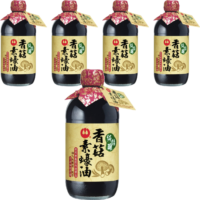 萬家香 純佳釀香菇素蠔油, 510g, 5瓶