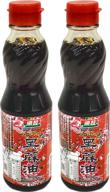 順發油品 冷壓100%黑麻油, 220ml, 2瓶