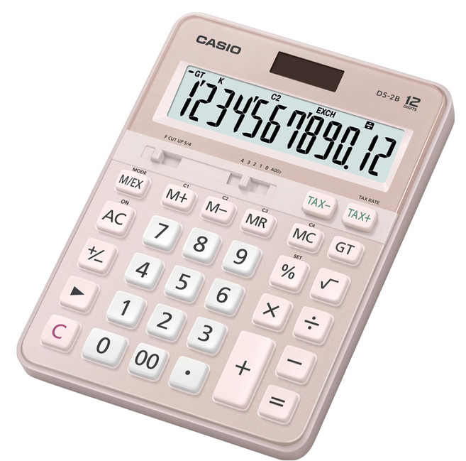 CASIO 卡西歐 計算機 DS-2B-PK, 1台, 粉紅色