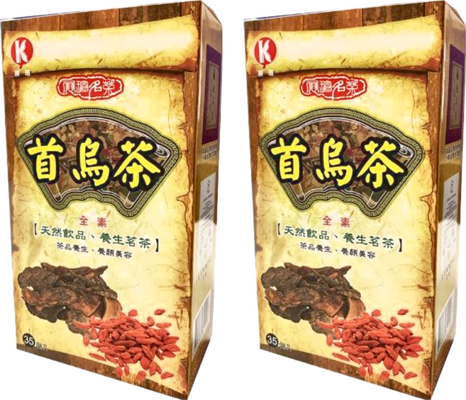 展瑄 首烏茶, 3g, 35包, 2盒