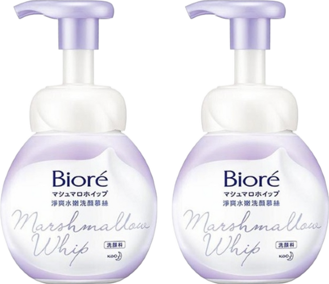 Biore 蜜妮 台灣公司貨 洗顏慕絲 淨爽水嫩, 160ml, 2瓶