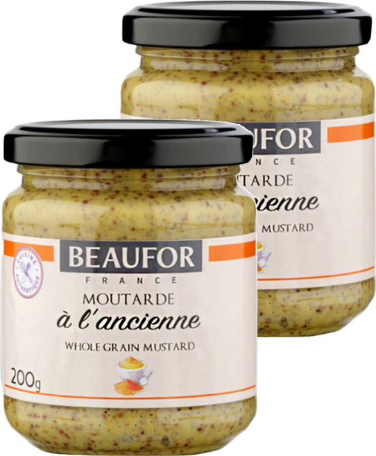 BEAUFOR 堡芙 法式芥末籽醬 200g, 2罐