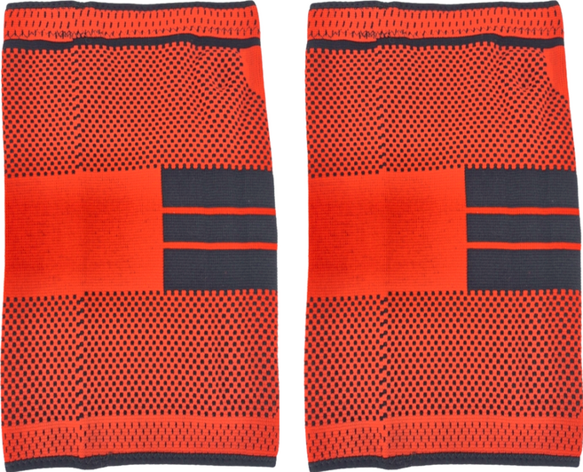 AOLIKES 奧力克斯 雙彈簧護膝 各類健身運動及日常使用, 2個, 紅色 + 黑色