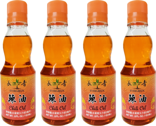 EVERGREEN 長青 辣油, 180ml, 4瓶