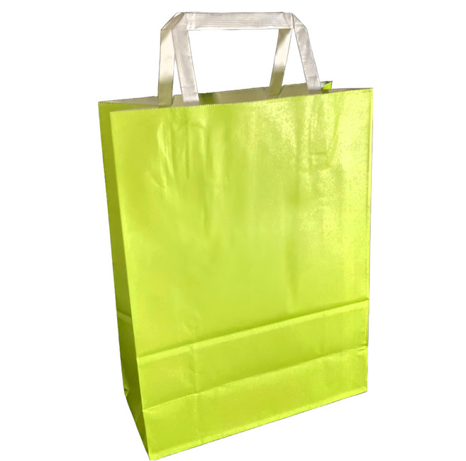 馬卡龍牛皮紙袋 275 x 210x 90mm, 清新綠, 25個