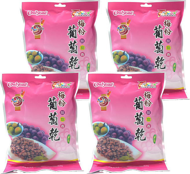 Onlyone 海龍王 梅粉葡萄乾, 150g, 4包