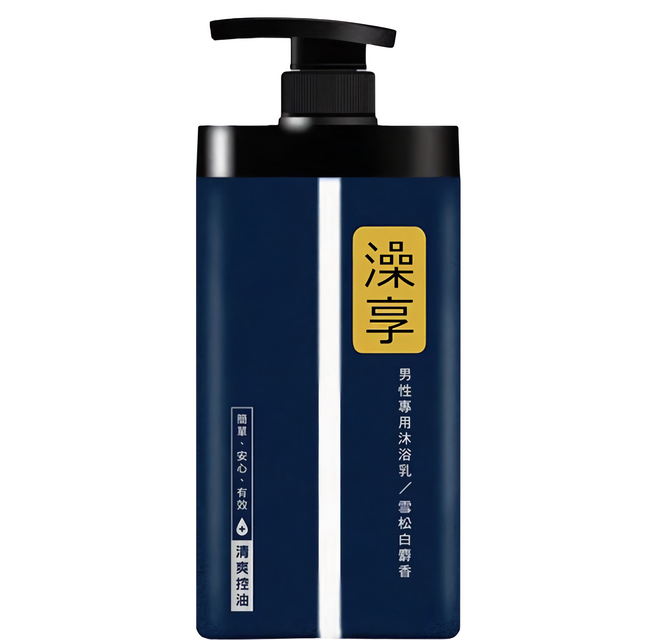 澡享 男性專用沐浴乳 雪松白麝香 簡單配方 自然香氣 控油調理, 1kg, 1瓶