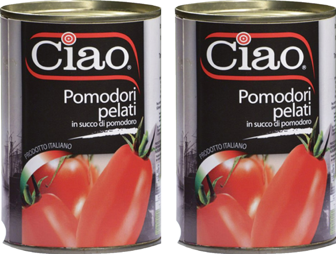 Ciao 喬爾番茄 去皮番茄, 400g, 2罐