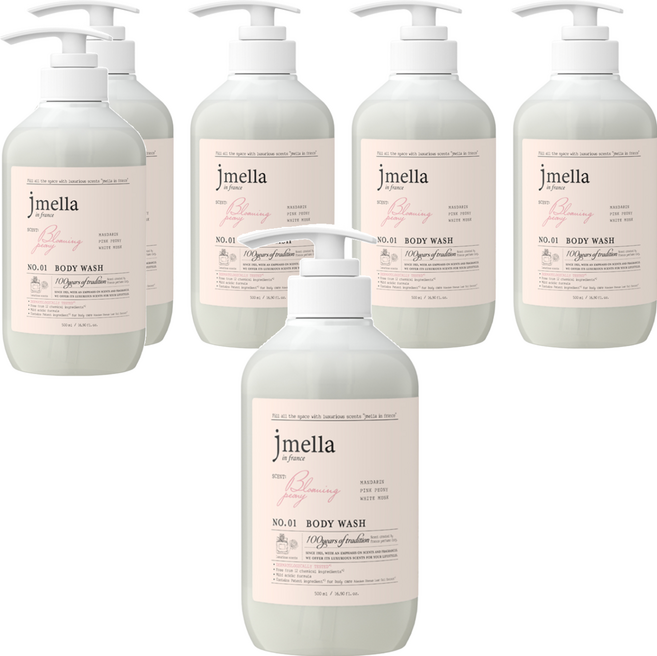 jmella 法式漫舞香水沐浴乳 Blooming Peony, 500ml, 6瓶