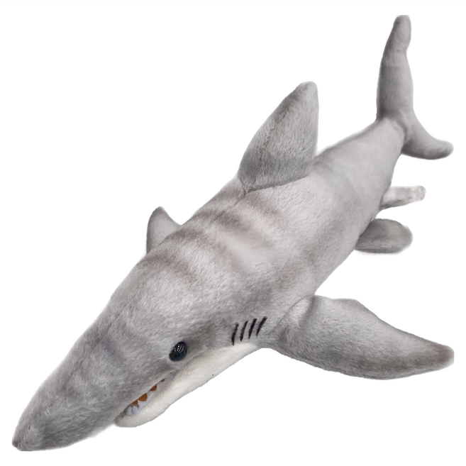 HANSA TOY 填充絨毛玩具 6151 14歲以上, 35cm, 大白鯊, 1個
