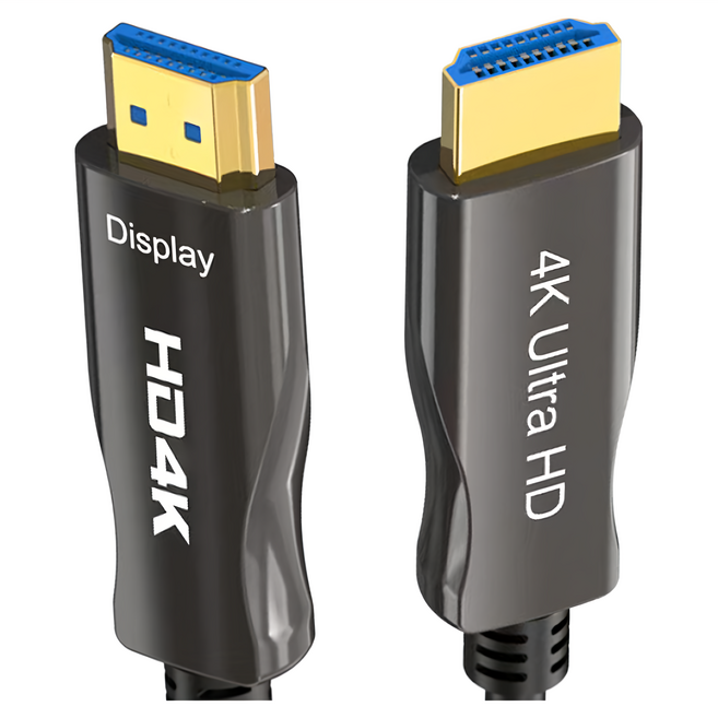 MoZuo 魔宙 HDMI2.0 高清數位4K60HZ鋅合金光纖線, 15m, 灰色, 1條