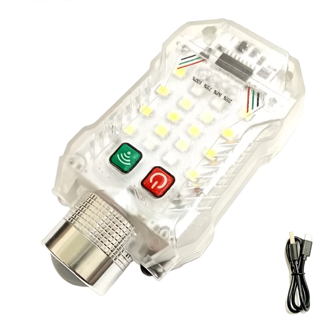 TX Tanox 特林 高亮度伸縮變焦感應式工作燈 帽緣燈 TYPE C充電 背部磁鐵吸附 夜間螢光外觀 附掛繩方便攜帶, 1組