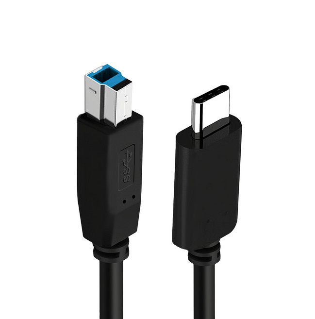 Type-c to USB3.0B 印表機B口傳輸線 1M 尼龍+鋁合金材質 5Gbps高速傳輸, 1條