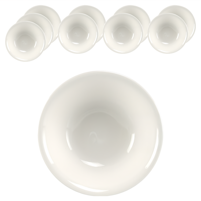 TATUNG 大同磁器 湯碗 8吋, 白色, 10個