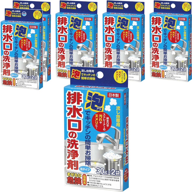 Taguchi 排水口清潔劑, 60g, 6盒