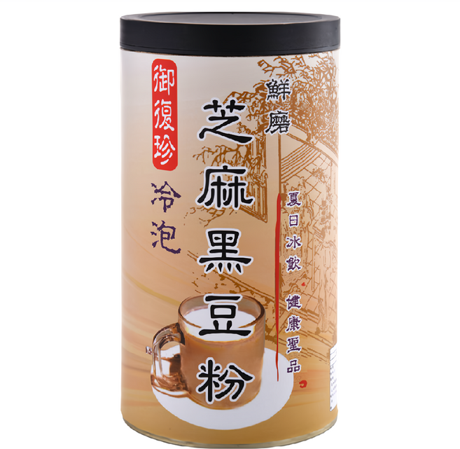 御復珍 冷泡芝麻黑豆粉 砂糖 純素食, 460g, 1罐