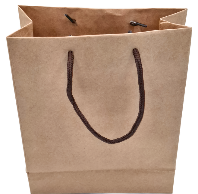 Casher科百承印 牛皮手提袋 6K 編棉款 10入裝, 牛皮紙棕色, 1組