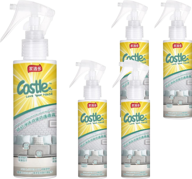 Castle 家適多 除菸淨味消臭防護噴霧, 150ml, 5瓶