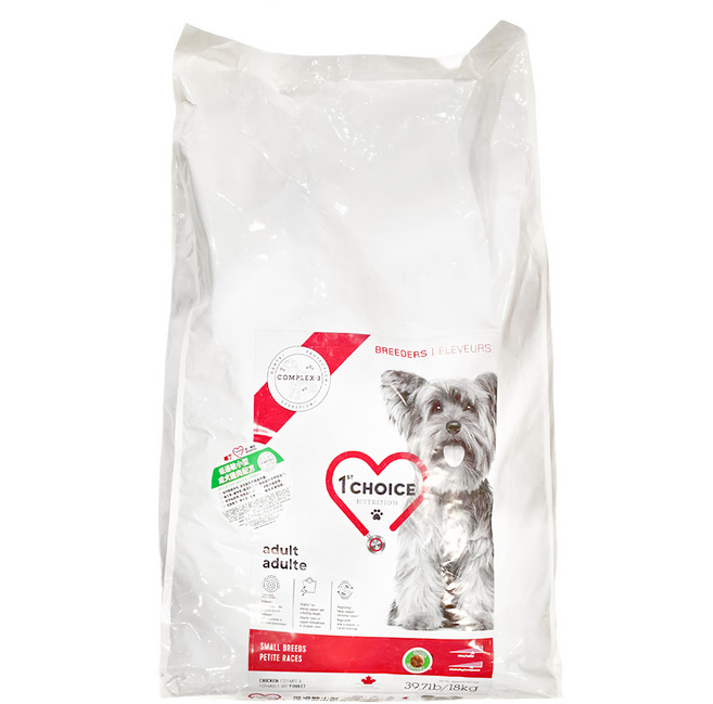 1st Choice 瑪丁第一優鮮 小型成犬適用乾飼料 白色繁殖包, 雞肉, 18kg, 1袋