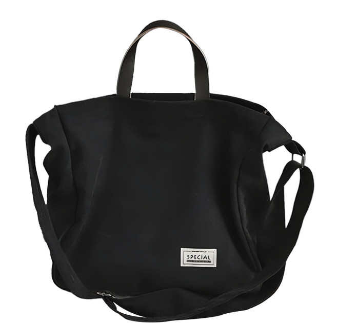 EDISH 冷淡黑暗風工裝斜挎包 情侶托特包