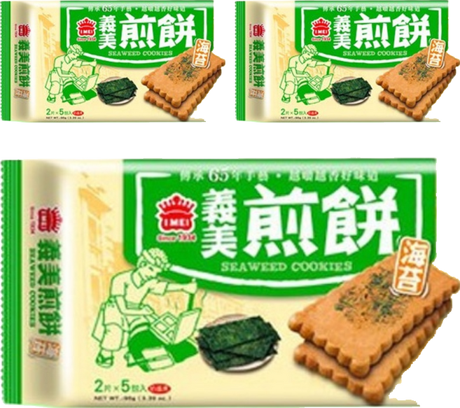 義美 煎餅 海苔, 96g, 3包