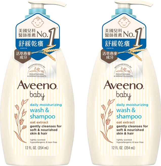 Aveeno baby 嬰兒燕麥沐浴洗髮露, 354ml, 2瓶