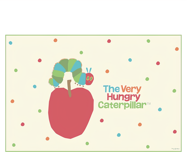 Skater 卡通桌墊餐墊, 900 x 600mm, 好餓的毛毛蟲 米色, 1個