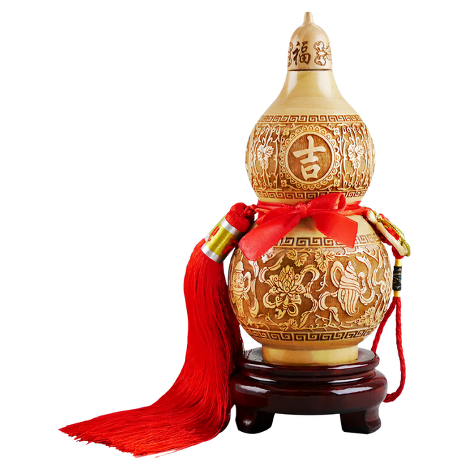 命運好好玩 八吉祥桃木葫蘆擺鎮, 棕色, 1個