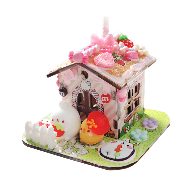 2Youngdesign Molang DIY 紙板小夜燈, 什錦色, 1組