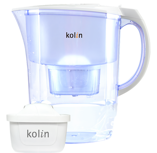 Kolin 歌林 四重精濾濾水壺 含1芯 268 x 138 x 260mm 白色 3.8L, 1組, KAL-STKE01WH