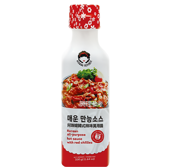 AJUMMA REPUBLIC 阿珠嬤 韓式辣味萬用醬, 330g, 1瓶