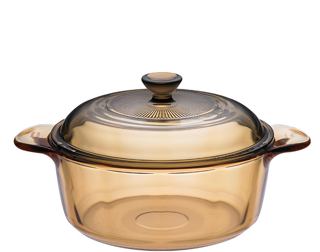 Corelle Brands 康寧餐具 Visions 晶彩透明鍋 1.25L, 18.5cm, 黃色, 1個