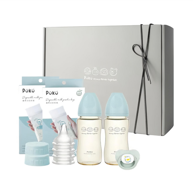PUKU 藍色企鵝 飽飽歐蕾PPSU經典禮盒 P11538-299